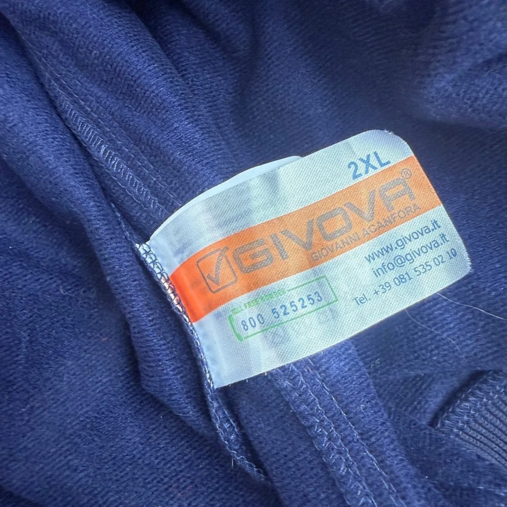 Givova Track Jacket Embroidered Full Zip Hooded Men Size 2XL Lightweight‎ NWT